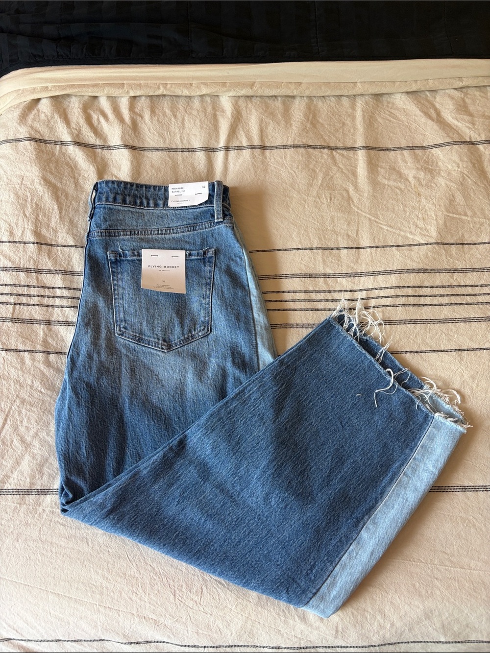 Flying Monkey Women’s Barrel Raw Hem Jeans